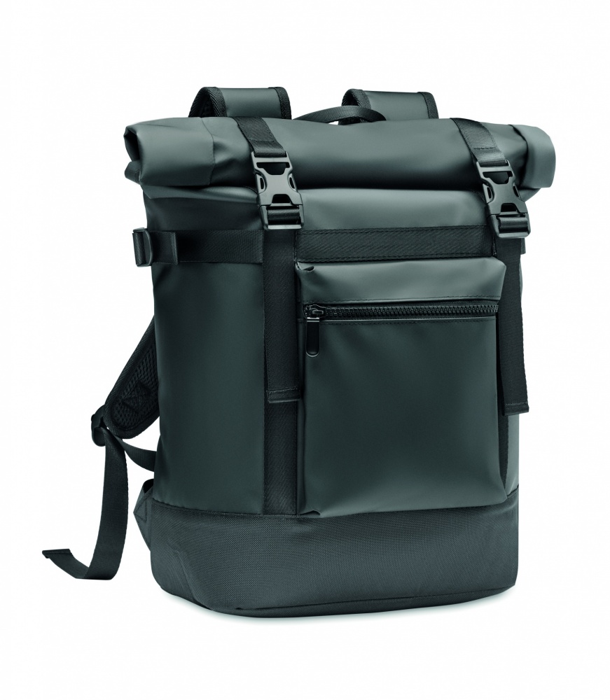 Logo trade promotional merchandise picture of: Rolltop backpack 50C tarpaulin