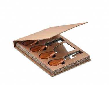Logo trade promotional merchandise image of: Set of 4 cheese knives