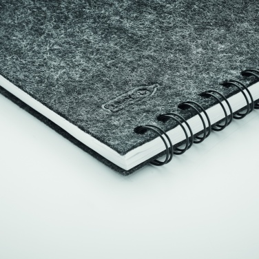 Logo trade advertising products image of: A5 RPET felt cover notebook