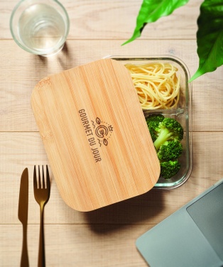 Logotrade promotional giveaway image of: Glass lunch box with bamboo lid