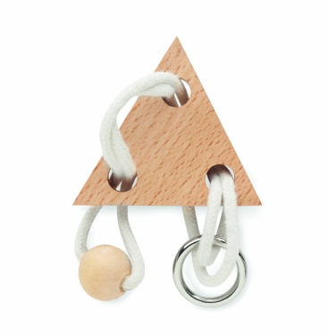 Logo trade advertising product photo of: Wooden brain teaser triangle