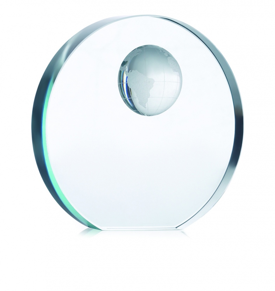 Logo trade promotional items image of: Globe glass trophy