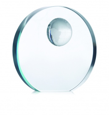 Logo trade promotional merchandise photo of: Globe glass trophy