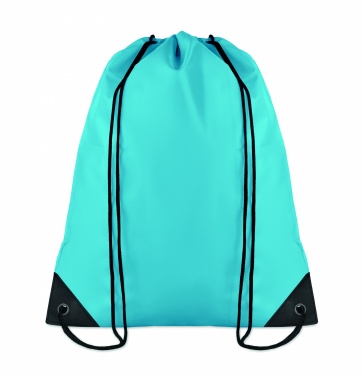 Logo trade advertising products image of: 190T Polyester drawstring bag