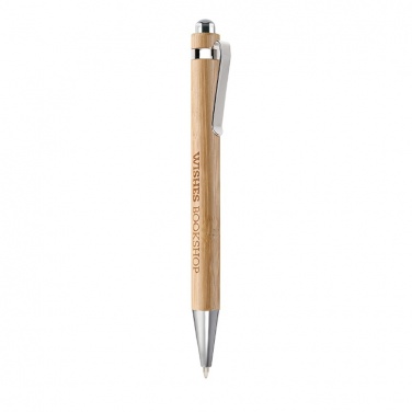 Logo trade promotional merchandise photo of: Bamboo automatic ball pen