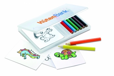 Logo trade promotional gifts picture of: Wooden pencil colouring set