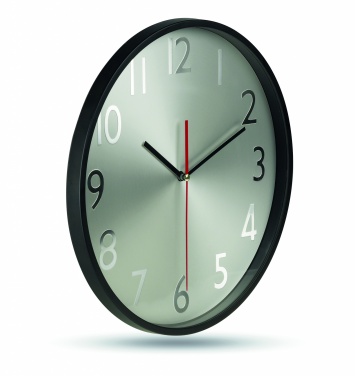 Logotrade promotional giveaway picture of: Wall clock w silver background