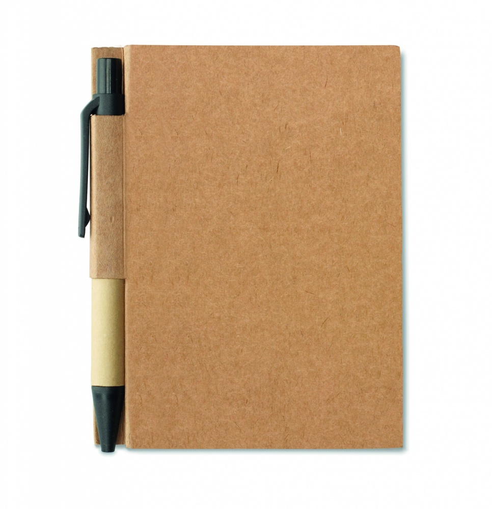 Logo trade promotional gift photo of: Recycled notebook with pen