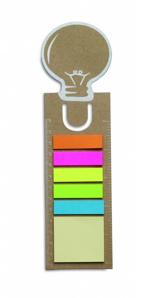 Logo trade advertising products image of: Bookmark with sticky memo pad