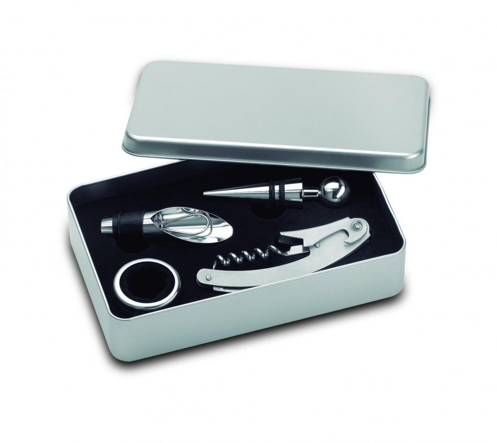 Logo trade promotional product photo of: Wine  set in tin box
