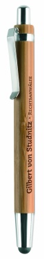 Logo trade promotional giveaways picture of: Ball pen in ABS and bamboo