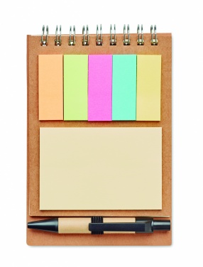 Logo trade advertising product photo of: Notepad with pen and memo pad