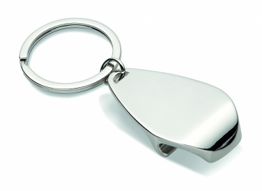 Logo trade corporate gifts image of: Bottle opener key ring Tornio