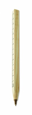 Logo trade promotional giveaways image of: Wooden ruler pen