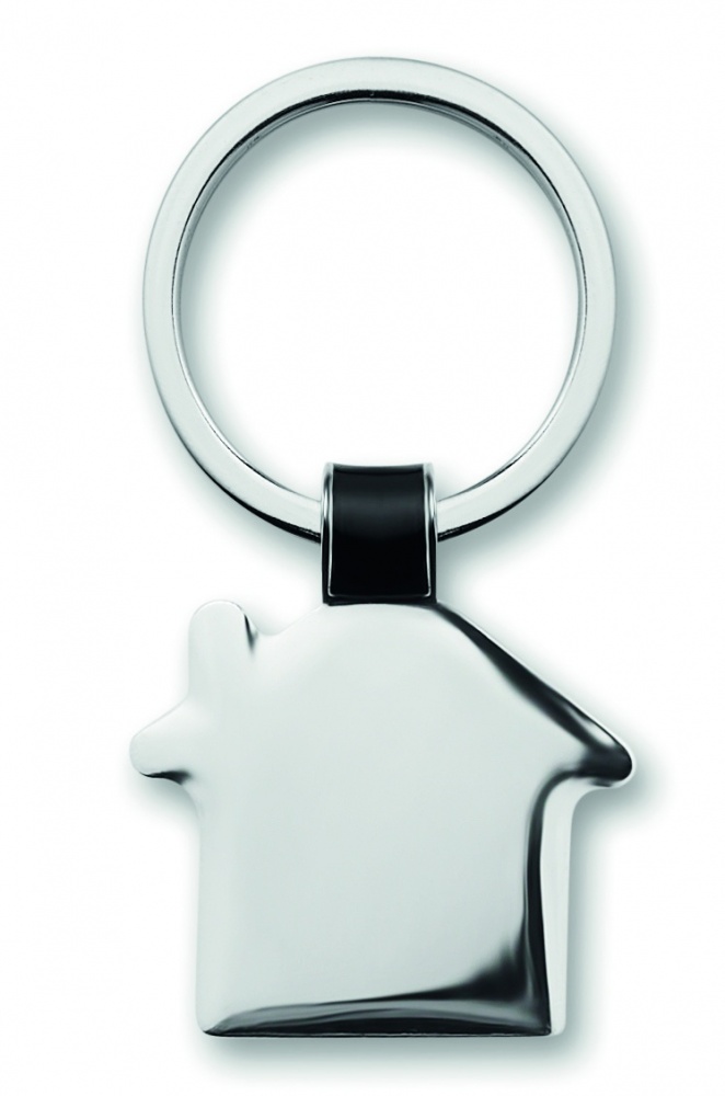 Logotrade promotional products photo of: House shaped key ring Riga