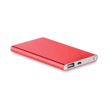 Logo trade advertising product photo of: Flat power bank 4000 mAh