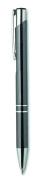 Logo trade advertising products picture of: Push button aluminium pen BERN