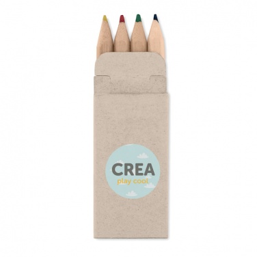 Logotrade promotional item image of: 4 mini coloured pencils
