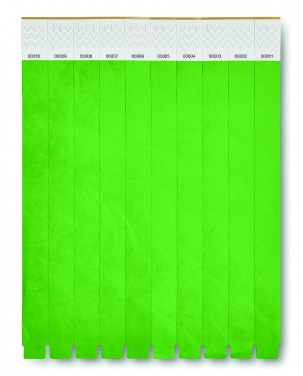 Logo trade promotional giveaways image of: One sheet of 10 wristbands