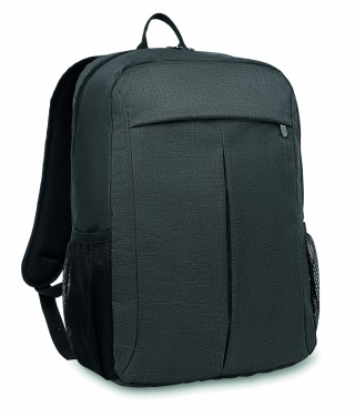 Logo trade promotional giveaways image of: Backpack in 360d polyester
