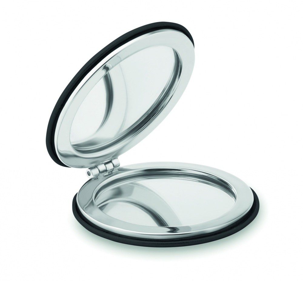 Logo trade promotional giveaways image of: Round PU mirror