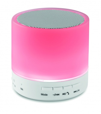 Logo trade business gifts image of: Round wireless speaker LED
