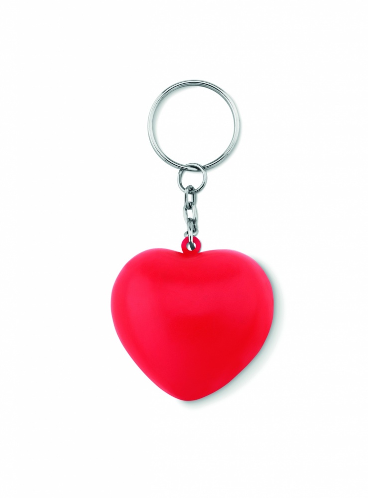 Logo trade promotional merchandise image of: Key ring with PU heart Ogre
