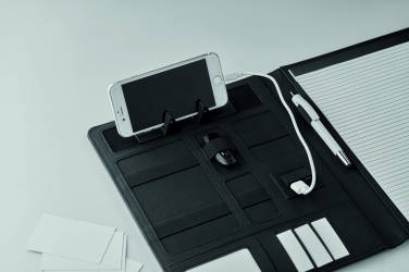 Logo trade corporate gifts picture of: A4 folder with power bank