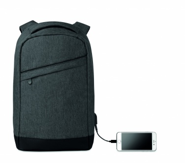 Logotrade promotional items photo of: 2 tone backpack incl USB plug