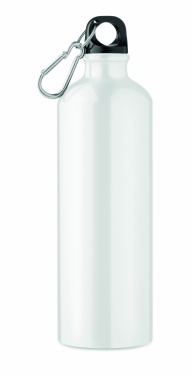 Logo trade promotional items picture of: Single-walled 750 ml aluminum bottle with a carabiner and customizable printing