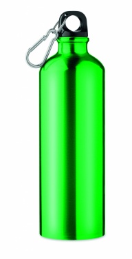 Logo trade promotional merchandise image of: Single-walled 750 ml aluminum bottle with a carabiner and customizable printing