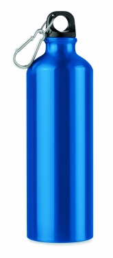 Logotrade promotional product picture of: Single-walled 750 ml aluminum bottle with a carabiner and customizable printing