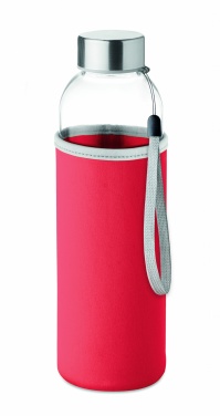 Logotrade promotional gifts photo of: Glass bottle in pouch 500ml