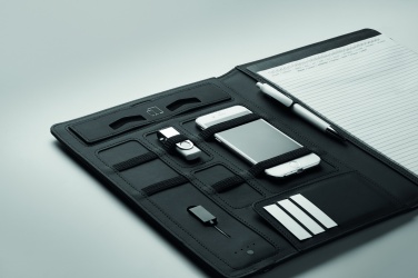 Logo trade promotional items image of: A4 folder w/wireless charger5W