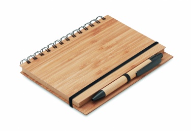 Logotrade promotional gift picture of: Bamboo notebook with pen lined BAMBLOC