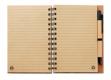 Logotrade promotional item picture of: Bamboo notebook with pen lined BAMBLOC