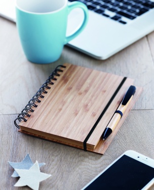 Logotrade promotional gift image of: Bamboo notebook with pen lined BAMBLOC
