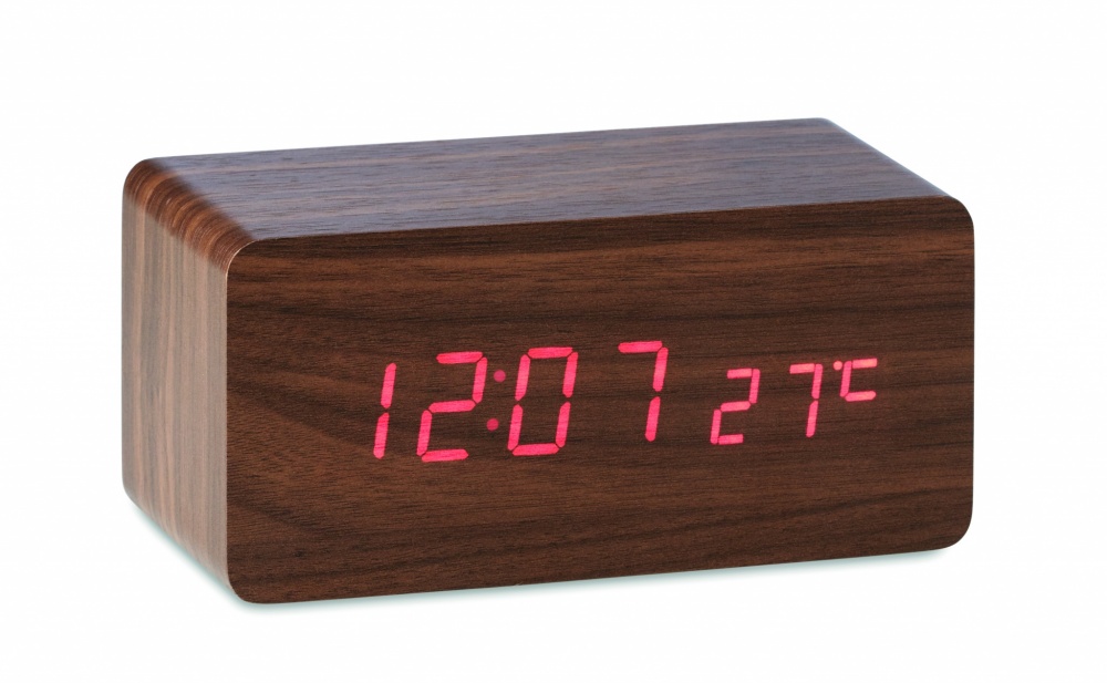 Logo trade business gifts image of: LED clock/5W wireless charger