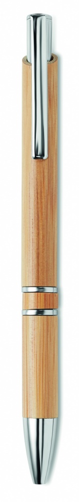 Logo trade promotional items image of: Bamboo automatic ball pen