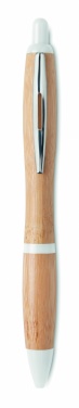 Logo trade corporate gift photo of: Ballpoint pen made of ABS and bamboo