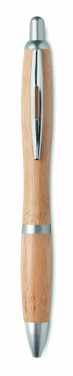 Logotrade advertising products photo of: Ballpoint pen made of ABS and bamboo