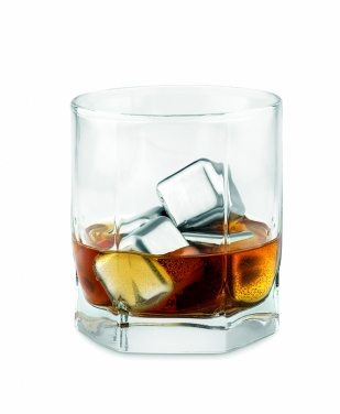Logo trade promotional items picture of: Set of 4 SS ice cubes in pouch