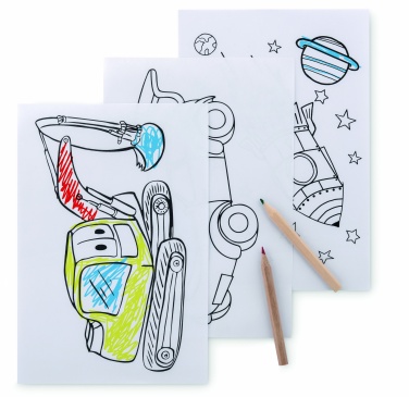 Logo trade promotional items picture of: Colouring set with 6 pencils