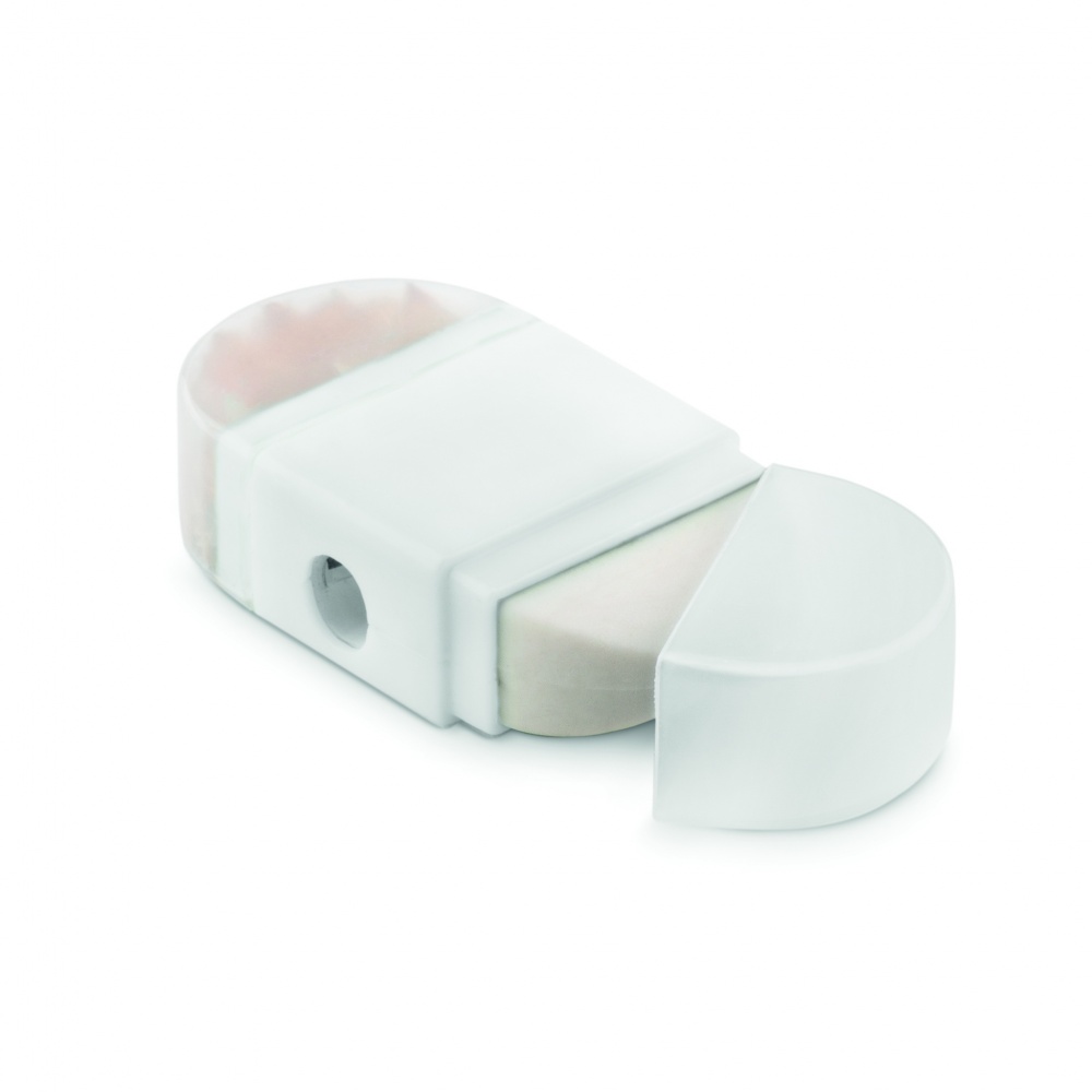 Logo trade corporate gifts image of: Sharpener and eraser