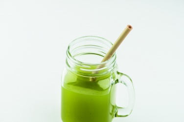 Logo trade advertising products image of: Bamboo Straw w/brush in pouch