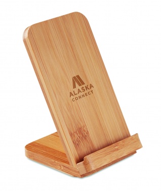 Logotrade business gifts photo of: Bamboo wireless charge stand 5W WIRESTAND