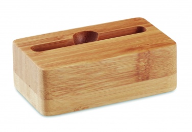 Logo trade business gift photo of: Bamboo phone stand-amplifier CARACOL