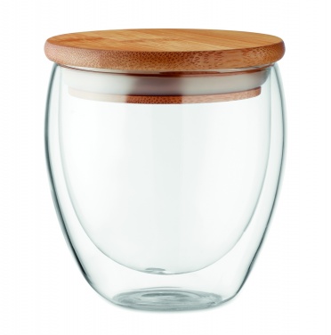 Logo trade promotional gifts image of: Double wall glass 250ml Hamburg