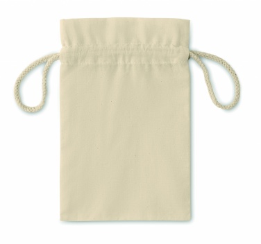 Logo trade promotional merchandise picture of: Small Cotton draw cord bag