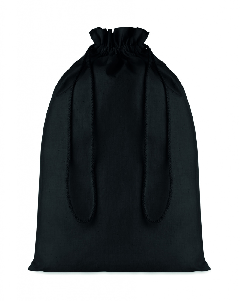 Logotrade promotional merchandise image of: Large Cotton draw cord bag black